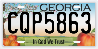 GA license plate CQP5863