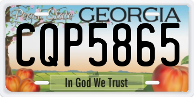 GA license plate CQP5865