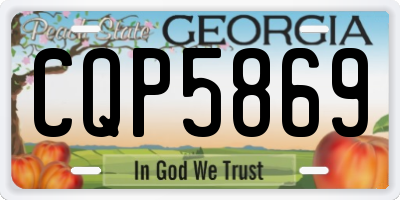 GA license plate CQP5869