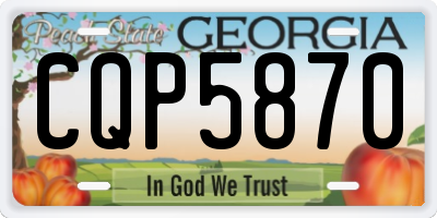 GA license plate CQP5870