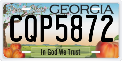 GA license plate CQP5872