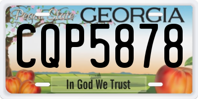 GA license plate CQP5878