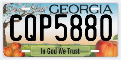 GA license plate CQP5880