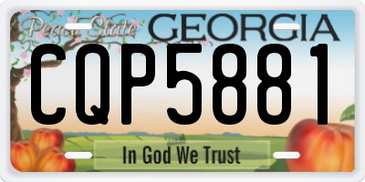GA license plate CQP5881