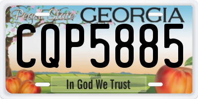 GA license plate CQP5885