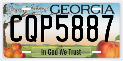 GA license plate CQP5887