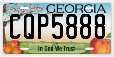 GA license plate CQP5888