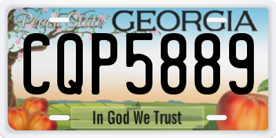 GA license plate CQP5889