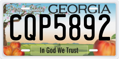 GA license plate CQP5892
