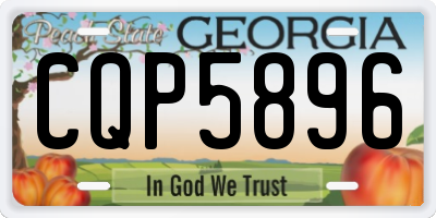 GA license plate CQP5896