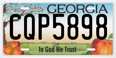 GA license plate CQP5898