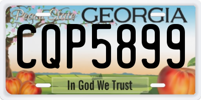 GA license plate CQP5899