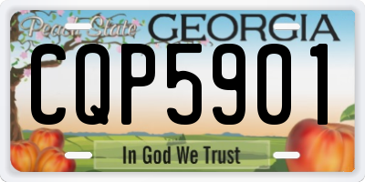 GA license plate CQP5901
