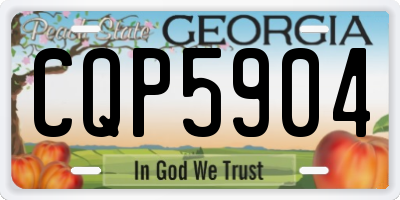 GA license plate CQP5904