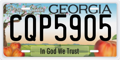 GA license plate CQP5905