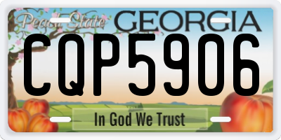 GA license plate CQP5906