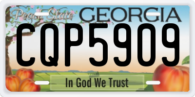 GA license plate CQP5909