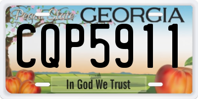 GA license plate CQP5911