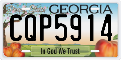 GA license plate CQP5914