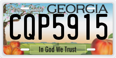 GA license plate CQP5915