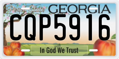 GA license plate CQP5916