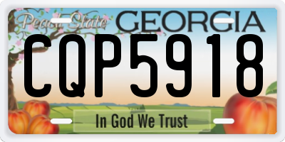 GA license plate CQP5918