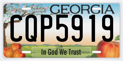 GA license plate CQP5919