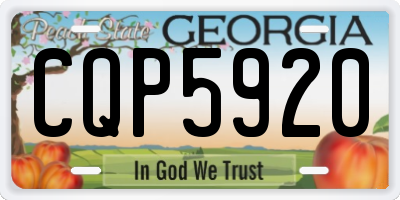 GA license plate CQP5920