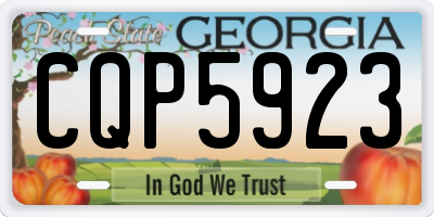 GA license plate CQP5923