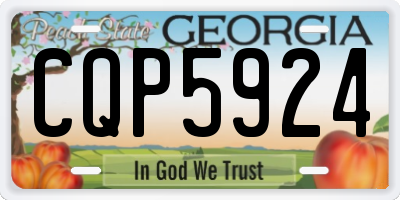 GA license plate CQP5924
