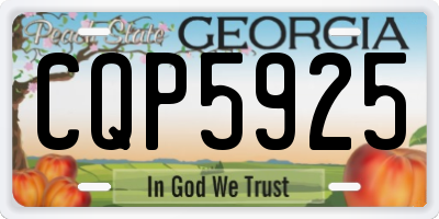 GA license plate CQP5925