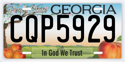 GA license plate CQP5929