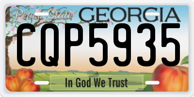 GA license plate CQP5935