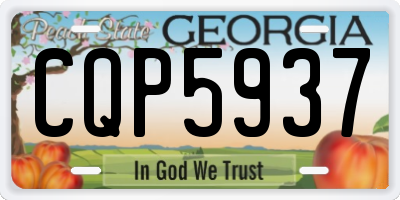 GA license plate CQP5937