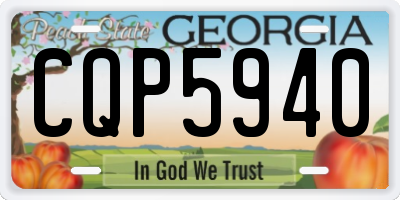 GA license plate CQP5940