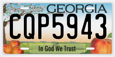 GA license plate CQP5943