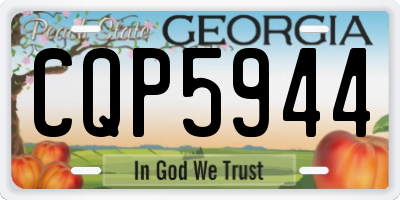GA license plate CQP5944