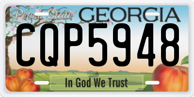 GA license plate CQP5948