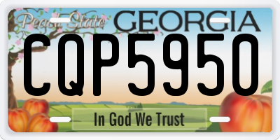 GA license plate CQP5950