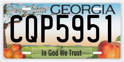 GA license plate CQP5951