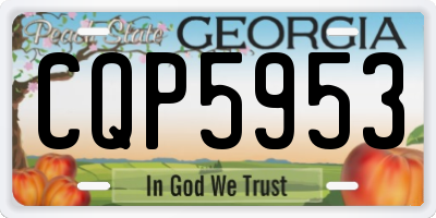 GA license plate CQP5953