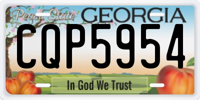 GA license plate CQP5954