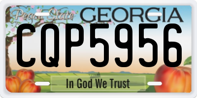 GA license plate CQP5956