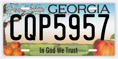 GA license plate CQP5957