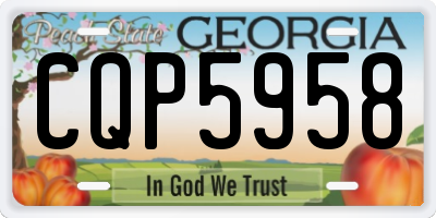 GA license plate CQP5958