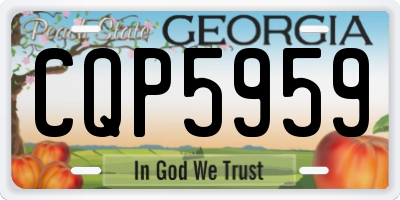 GA license plate CQP5959