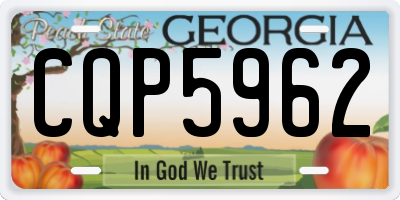 GA license plate CQP5962