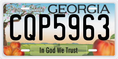 GA license plate CQP5963