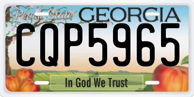 GA license plate CQP5965