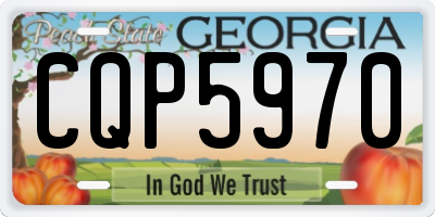 GA license plate CQP5970